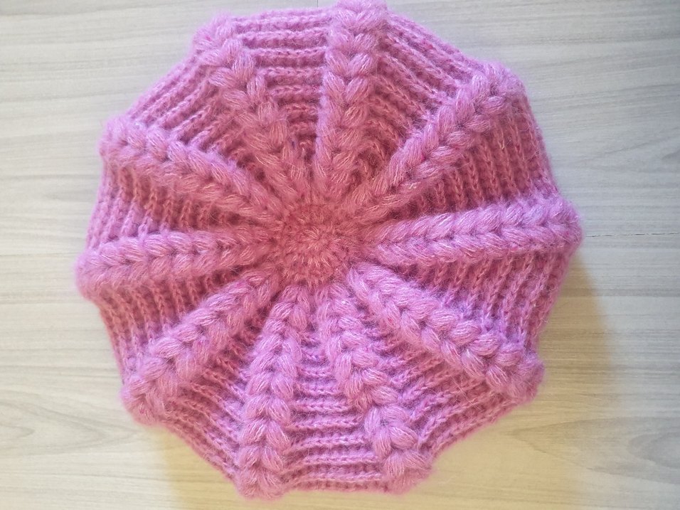 Pembe Örgü Bohem Bere - Görsel 5