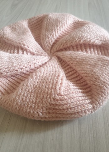 Toz Pembe Örgü Bohem Kadın Bere
genis kesimdir. - Görsel 5