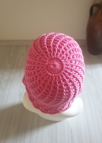 Turkuaz Örgü  Kadın Şapka 
4 mevsimdir
coton ip ile örülmüştür - Görsel 8