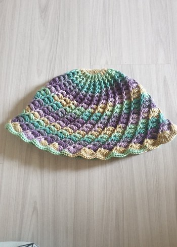 Renkli Örgü Kadın Şapka - Görsel 2