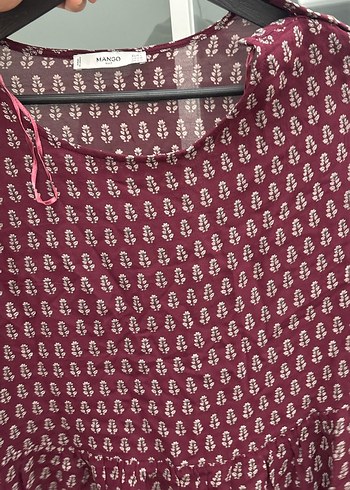 Bordo Bohem Salaş Uzun Kollu Bluz - Görsel 5