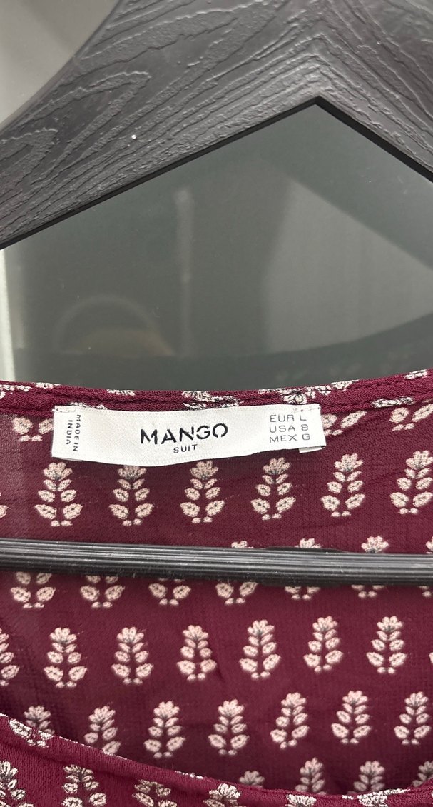 Bordo Bohem Salaş Uzun Kollu Bluz - Görsel 3