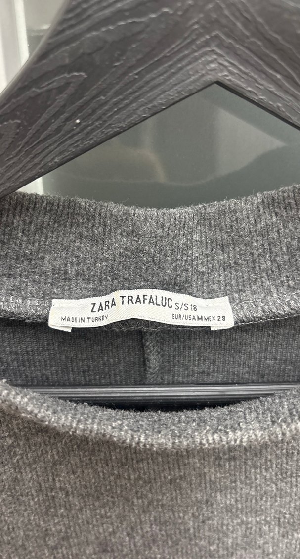 Gri Kısa Kollu Midi triko Elbise - Görsel 2