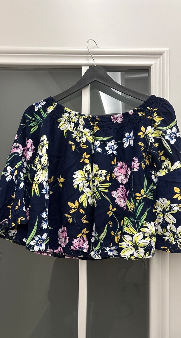 Çiçek Desenli Bohem Mini Bluz - Görsel 4