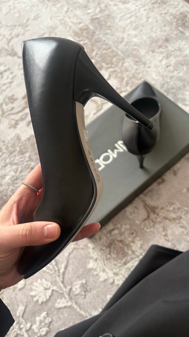 Kadın Siyah Tokalı Stiletto Topuklu Ayakkabı - Görsel 5