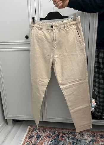 LCW VISION Beyaz Keten Düğmeli erkek Pantolon - Görsel 2
