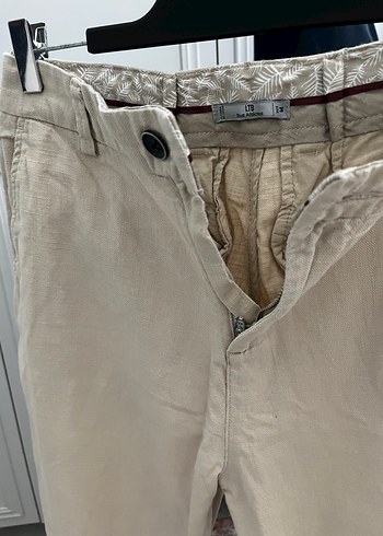 LCW VISION Beyaz Keten Düğmeli erkek Pantolon - Görsel 7