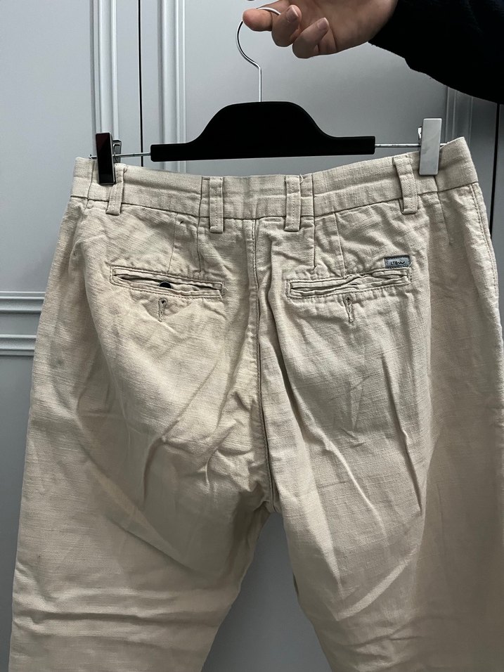 LCW VISION Beyaz Keten Düğmeli erkek Pantolon - Görsel 4