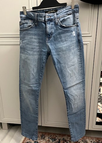 Erkek Gri Mavi Normal Boy Denim Jean - Görsel 4