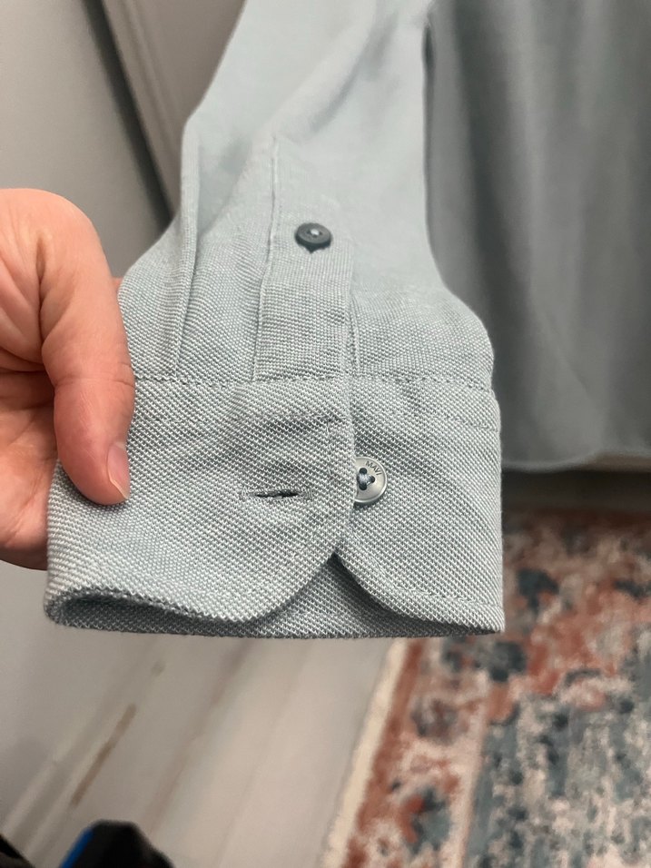 Mavi Gri Erkek Regular Fit Uzun Kollu Gömlek - Görsel 4