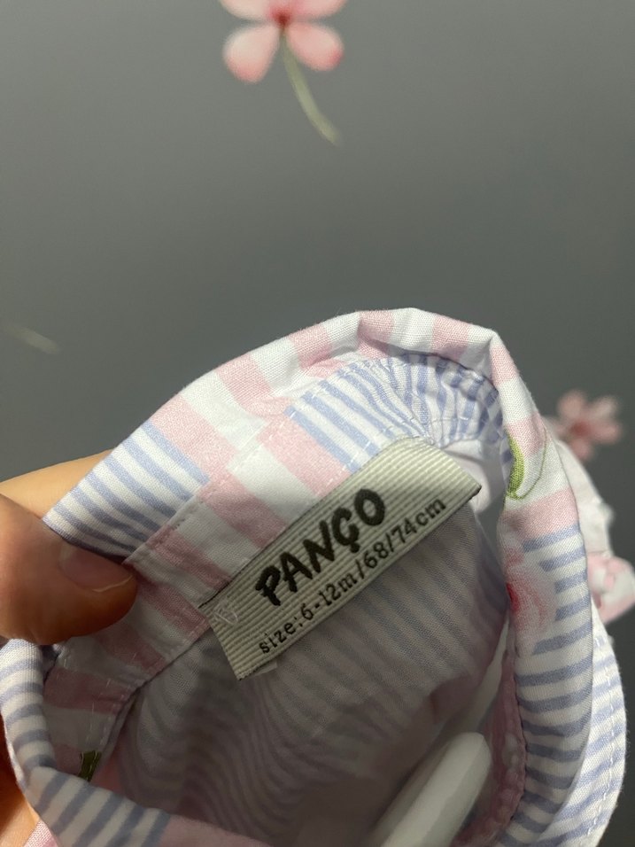 Kız Çocuk Pembe Düğmeli Kolsuz Gömlek - Görsel 5