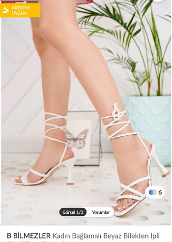 Beyaz Bağlamalı İnce Topuklu Kadın Ayakkabı - Görsel 2