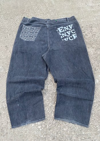 Gri Loose Fit Midi Kadın Denim Pantolon