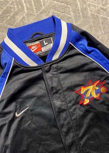 l/xl Beden Siyah Mavi Nike Uzun Kollu Spor Ceket nba