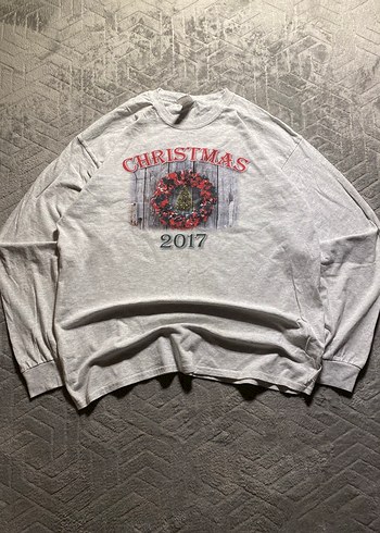 Gri Erkek Uzun Kollu Sweatshirt