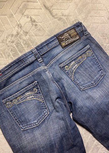30 Beden Kadın Lacivert Denim Midi Boy Kot Pantolon