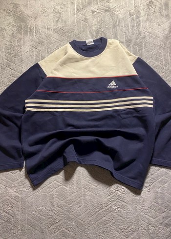 Adidas Erkek Mavi Gri Sweatshirt