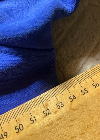 s Beden Mavi Kapüşonlu Nakışlı Erkek Sweatshirt