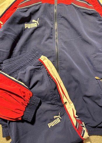 Puma Lacivert Kırmızı Eşofman Takımı - Görsel 2