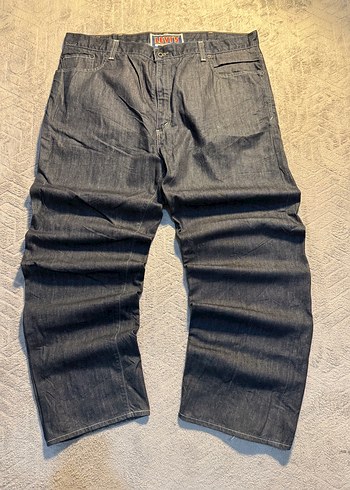 Erkek Lacivert Loose Fit Kot Pantolon - Görsel 3