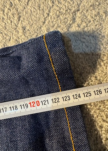 Lacivert Bel Detaylı Bol Kesim Jean - Görsel 4