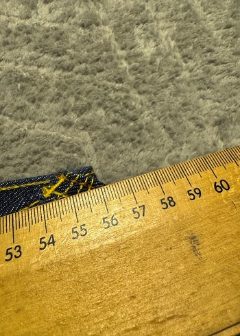 Lacivert Bel Detaylı Bol Kesim Jean - Görsel 6