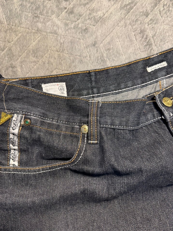 Yılan Baskılı Gri Loose Fit Erkek Kot Pantolon - Görsel 5