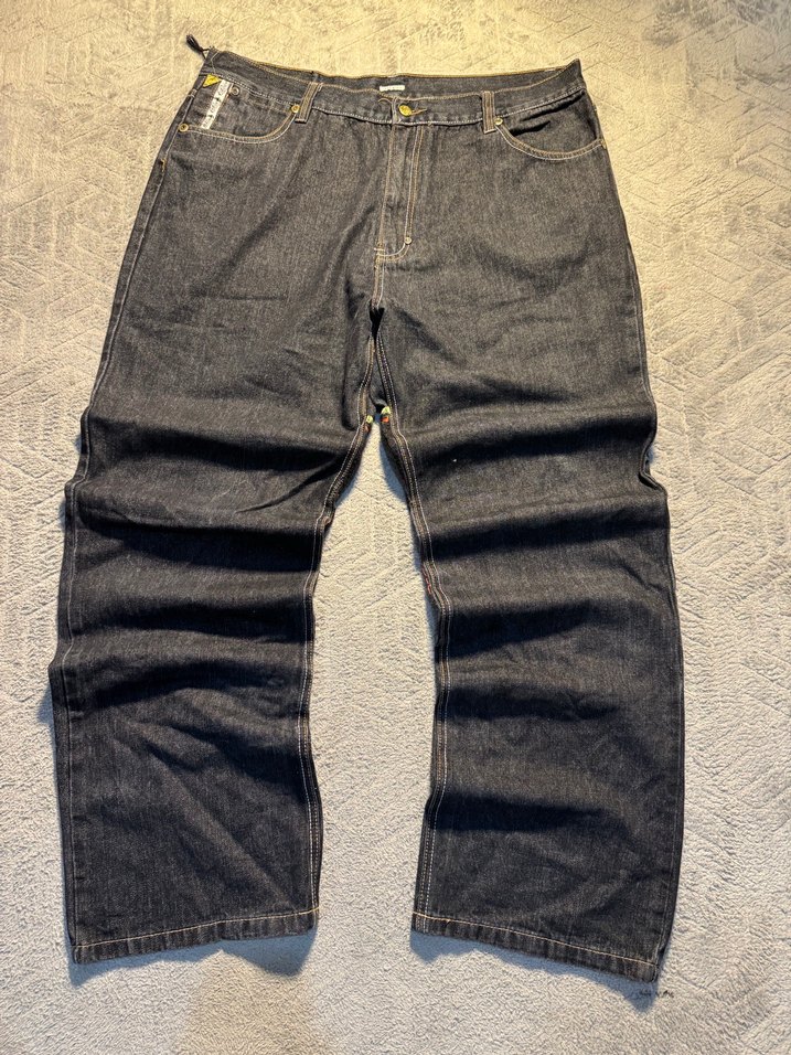 Yılan Baskılı Gri Loose Fit Erkek Kot Pantolon - Görsel 4