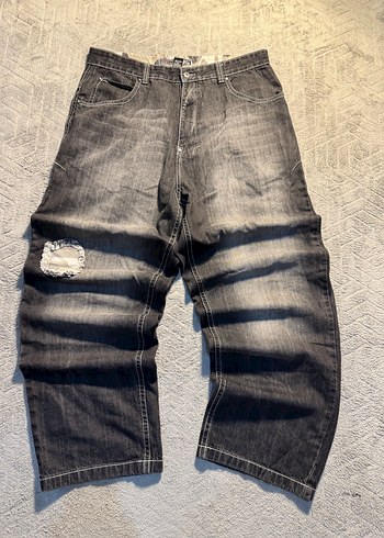 Gri Salaş Kesim Midi Kot Pantolon - Görsel 3