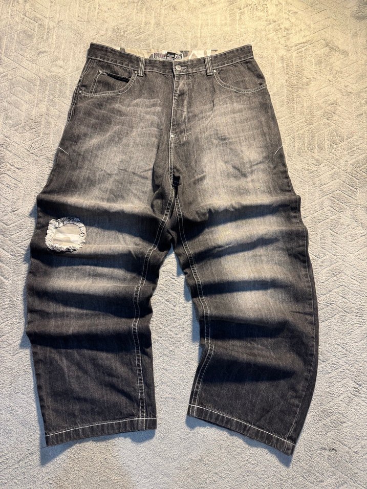 Gri Salaş Kesim Midi Kot Pantolon - Görsel 3