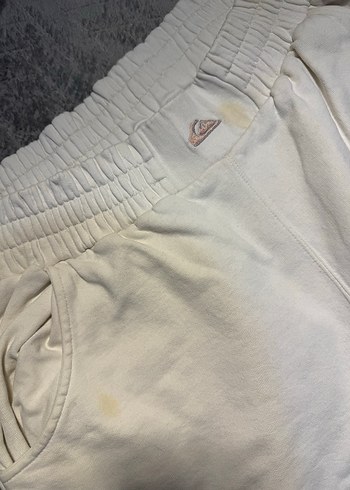 Beyaz Keten Eşofman - Görsel 2