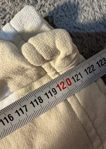 Beyaz Keten Eşofman - Görsel 5