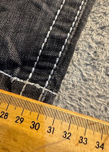 Gri Denim Erkek Street Style Bol Kesim Pantolon - Görsel 5