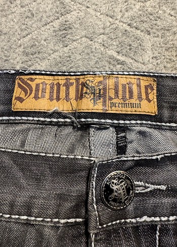 Gri Denim Erkek Street Style Bol Kesim Pantolon - Görsel 6