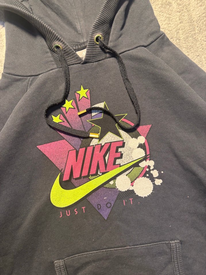 Kapüşonlu Baskılı Gri Kız Sweatshirt - Görsel 2