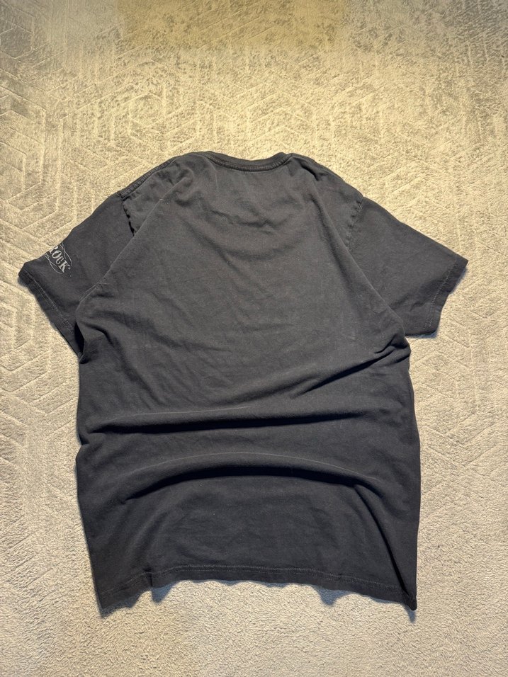 Erkek Siyah Rock Punk Baskılı Tişört - Görsel 4