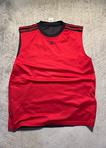 Siyah Adidas Basketbol Kolsuz Spor Tişörtü - Görsel 3