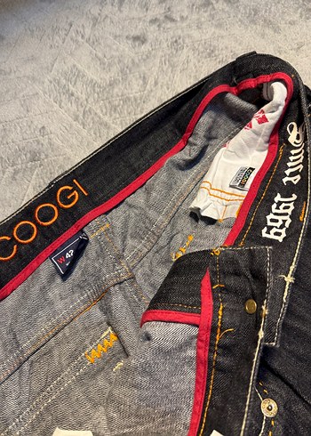 Desenli Kahverengi Kemerli Bol Kesim Erkek Kot Pantolon - Görsel 4