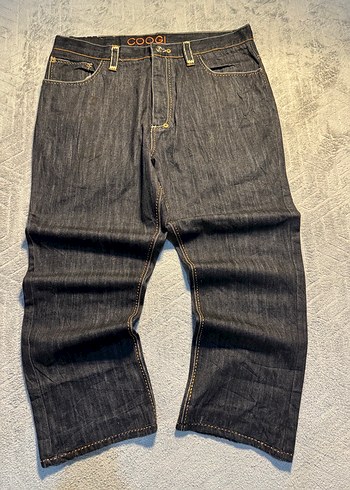 Desenli Kahverengi Kemerli Bol Kesim Erkek Kot Pantolon - Görsel 3