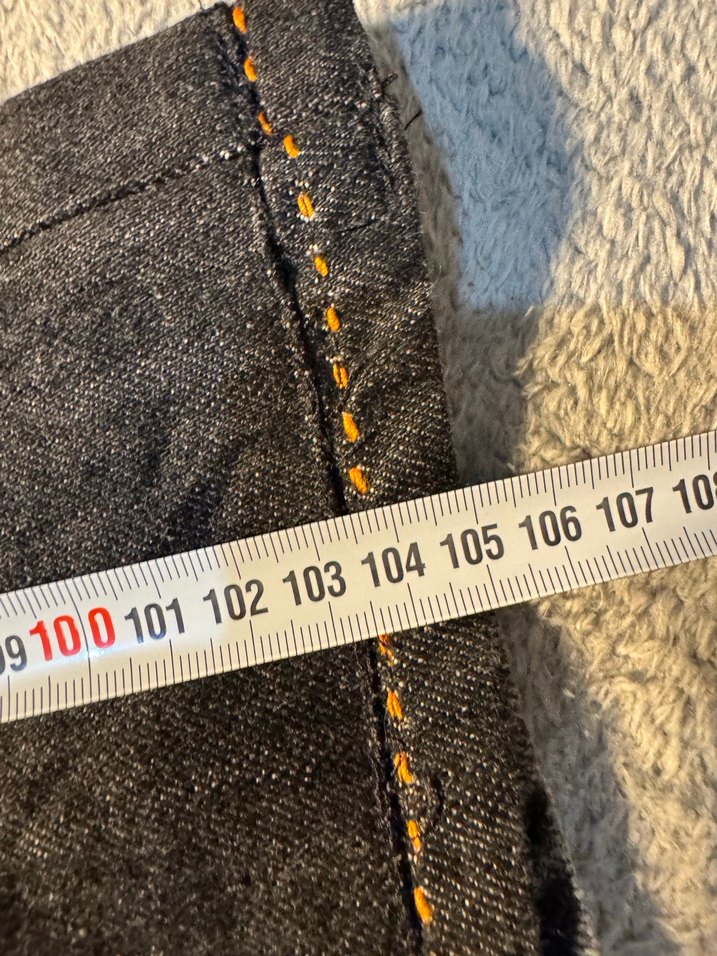 Desenli Kahverengi Kemerli Bol Kesim Erkek Kot Pantolon - Görsel 5