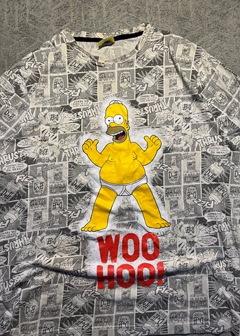 Gri Baskılı Kısa Kollu - Görsel 2