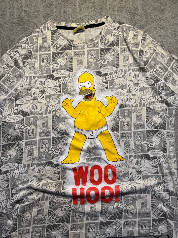 Gri Baskılı Kısa Kollu - Görsel 2