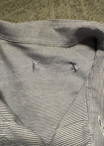 Gri Keten Erkek Gömlek Uzun Kollu - Görsel 2