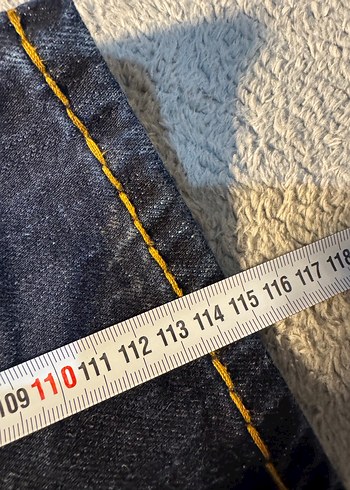 Erkek Lacivert Desenli Bol Kesim Kot Pantolon - Görsel 5