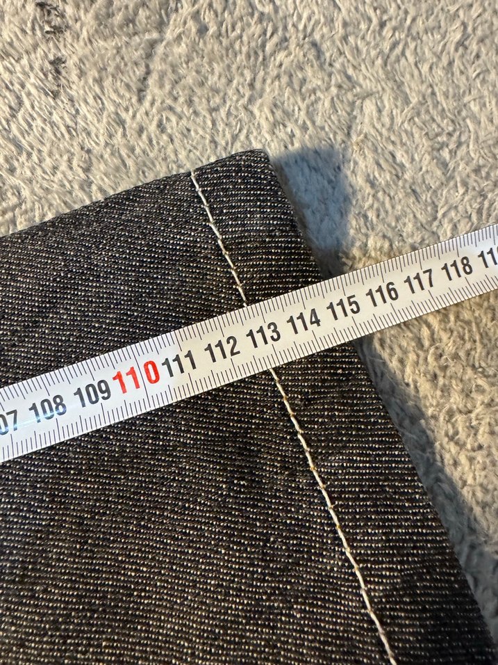 Kemerli Kırmızı Desenli Kot Pantolon - Görsel 4