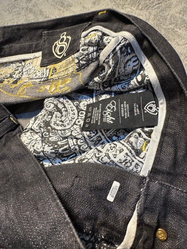 Kemer Detaylı Gri Desenli Erkek Kot Pantolon - Görsel 4