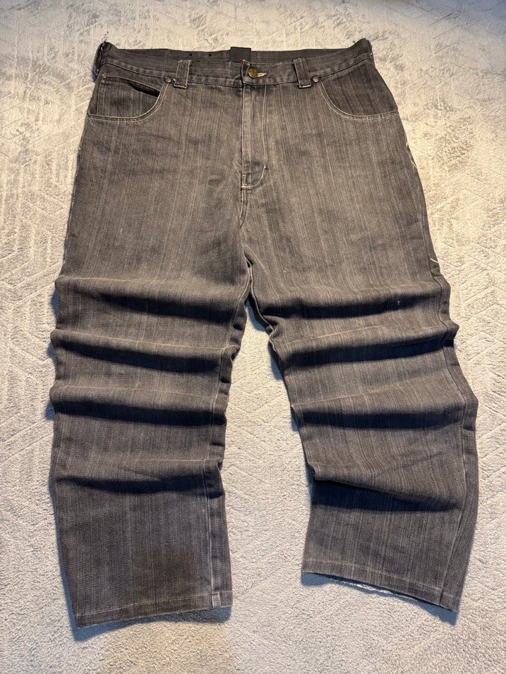 Gri Baskılı Erkek Kot Pantolon - Görsel 3