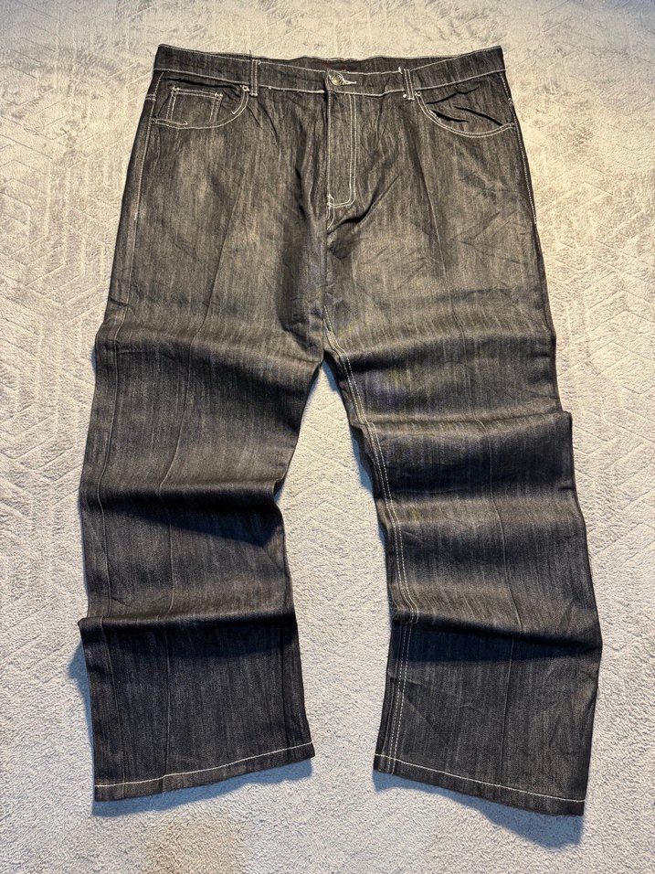 Altın Baskılı Erkek Kot Pantolon - Görsel 3