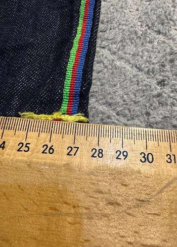 Nakışlı Kemerli Erkek Kot Pantolon - Görsel 6