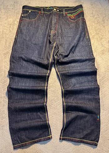 Nakışlı Kemerli Erkek Kot Pantolon - Görsel 3